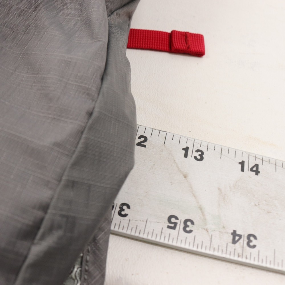 Ascend Backpack Water Resistant Hiking Light Pack Drawstring Folding Gray Nylon