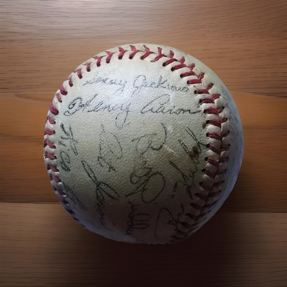Signed Baseball /Henry Aaron + many players