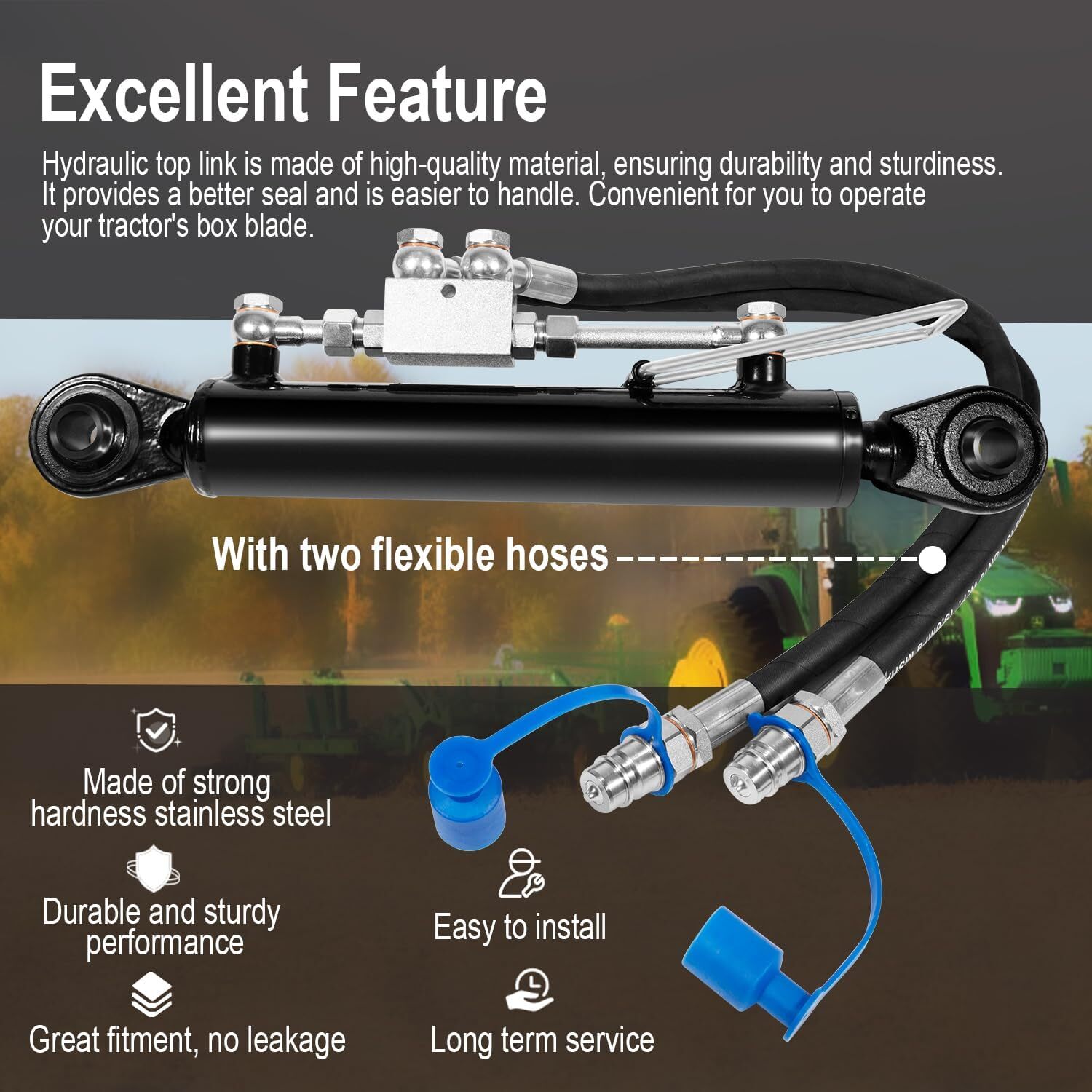 Hydraulic Top Link Cat. 1-1 with Locking Block 18 1/8 - 26 3/8 SPH320032