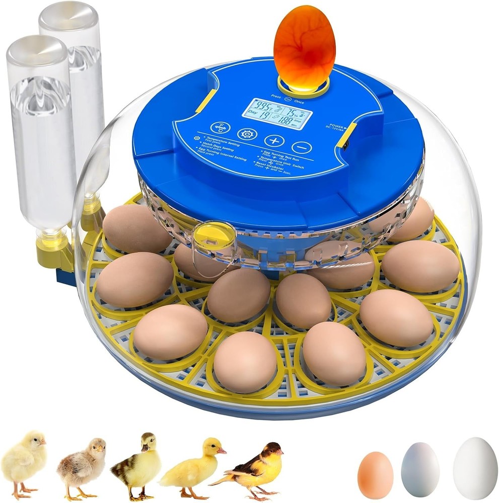18 Egg Incubators for Hatching Eggs with Temperature Control, Egg Incubator w...