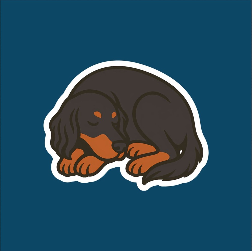 Gordon Setter Sleeping Sticker