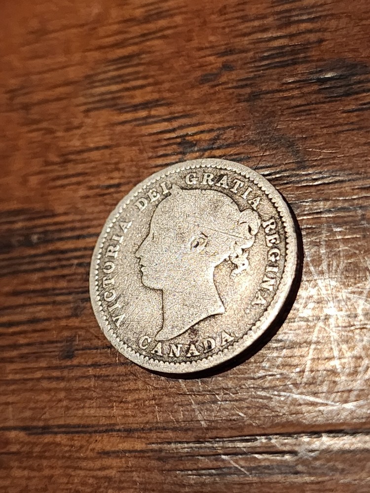 1894 Canada 10 Cents Silver Coin