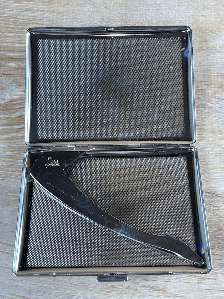 Lubinski Silver Toned Cigarette Holder Case