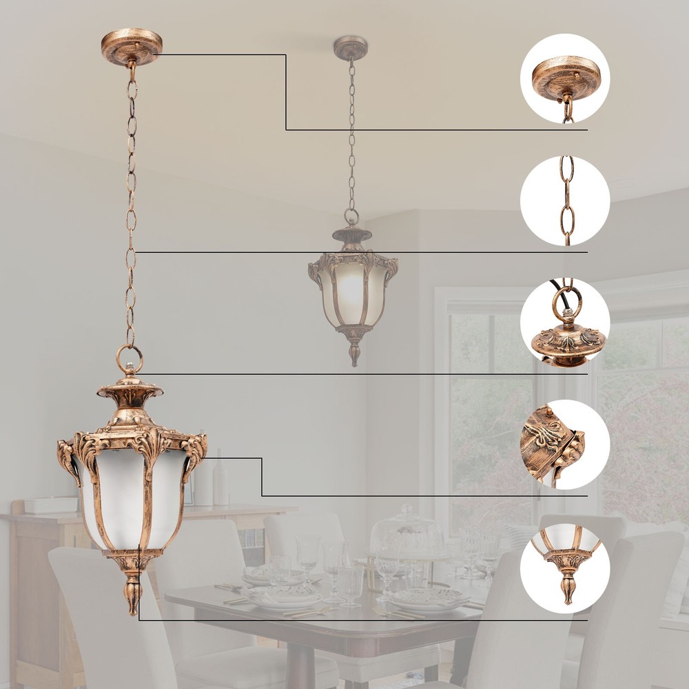 Pendant Lighting Fixture, Height-Adjustable Pendant Light, Single-Head Ceiling M