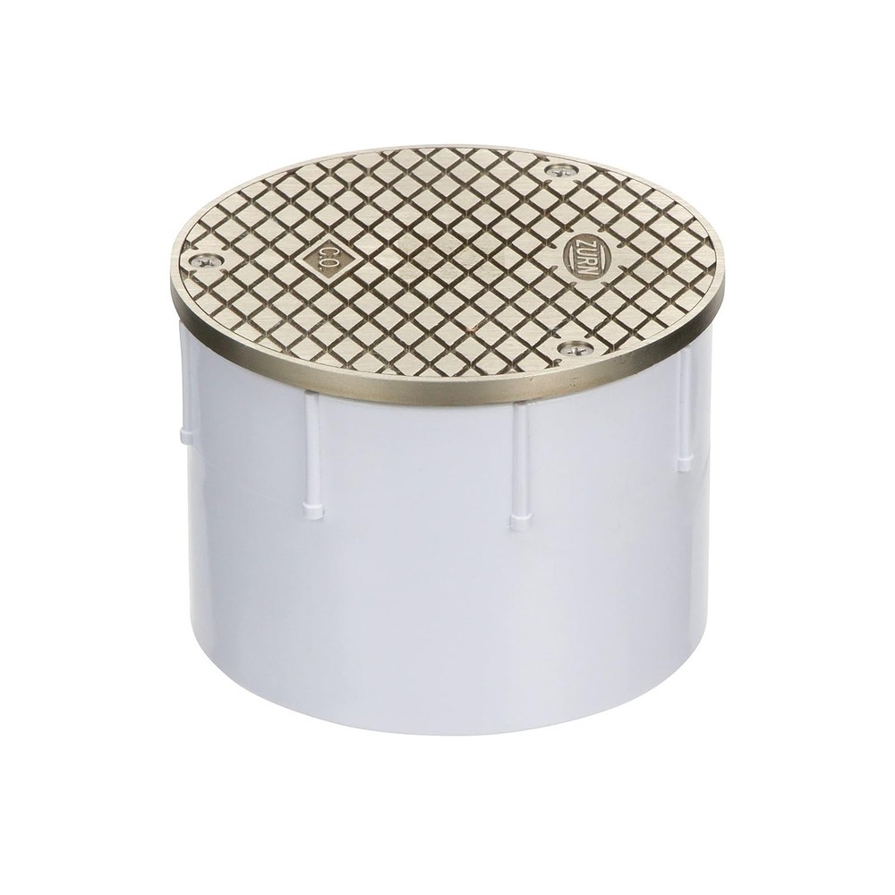 Adjustable Floor Cleanout 4" PVC - Brass