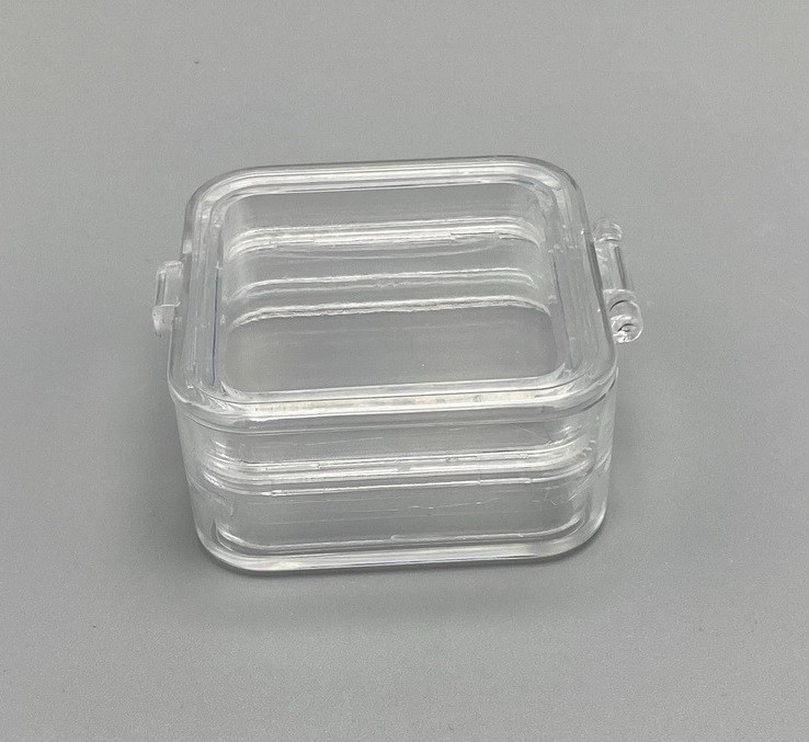 10Pcs Hinged Display Box Clear Membrane storage Boxes Denture False Teeth Case