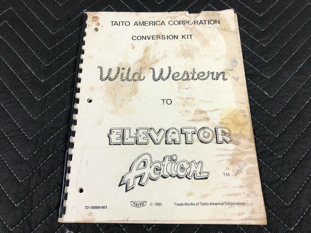 Taito Wild Western Elevator Action Arcade Game Machine Conversion Manual