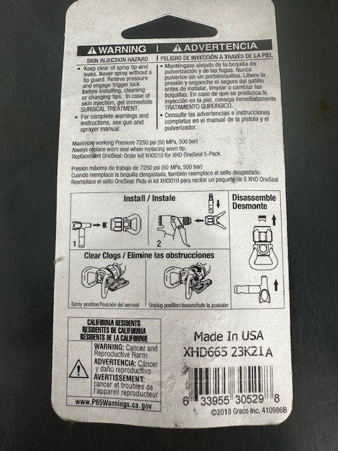 Graco XHD665 XHD RAC SwitchTip .665
