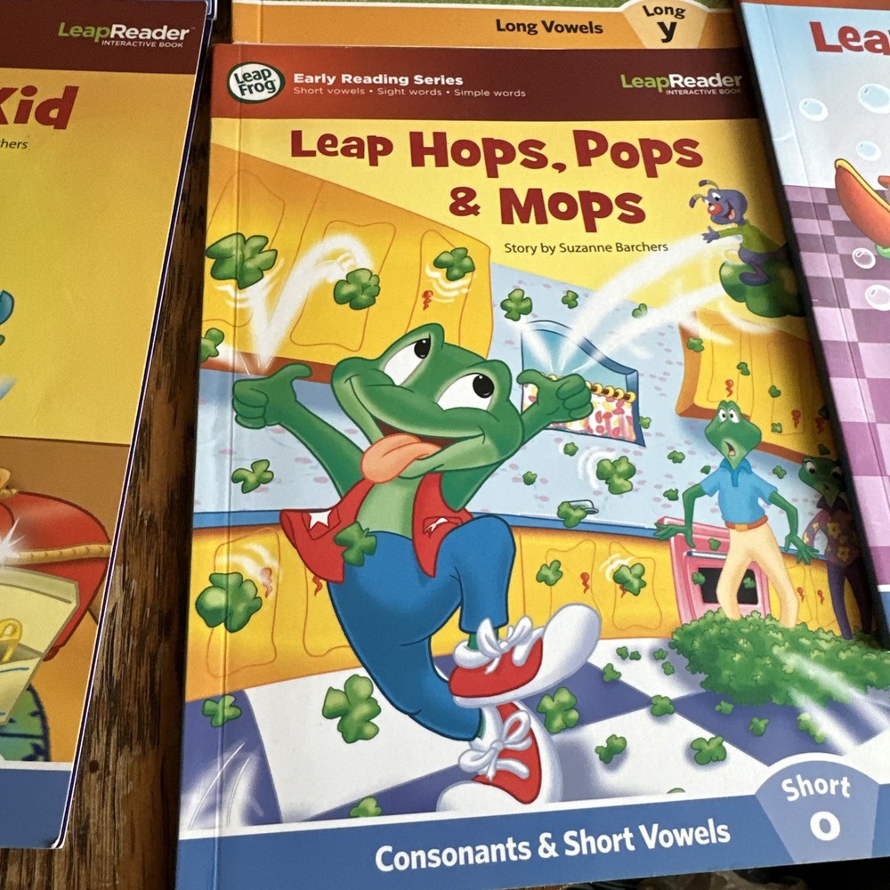 10 LeapFrog LeapReader Interactive Books Long & Short Vowels Reading Phonics