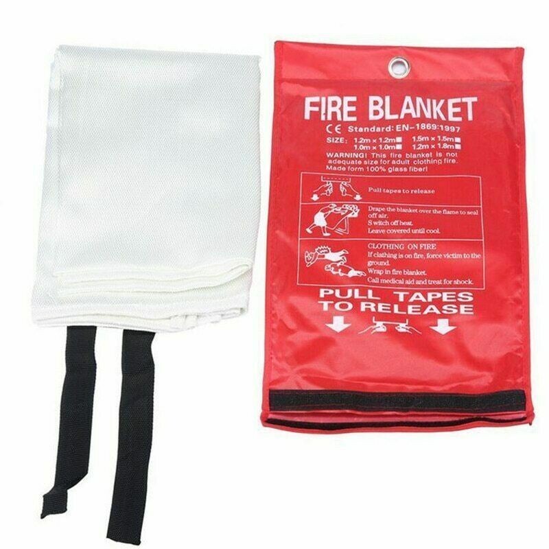 Large Fire Blanket Fireproof For Home Kitchen Office Caravan Emergency Safety1m²