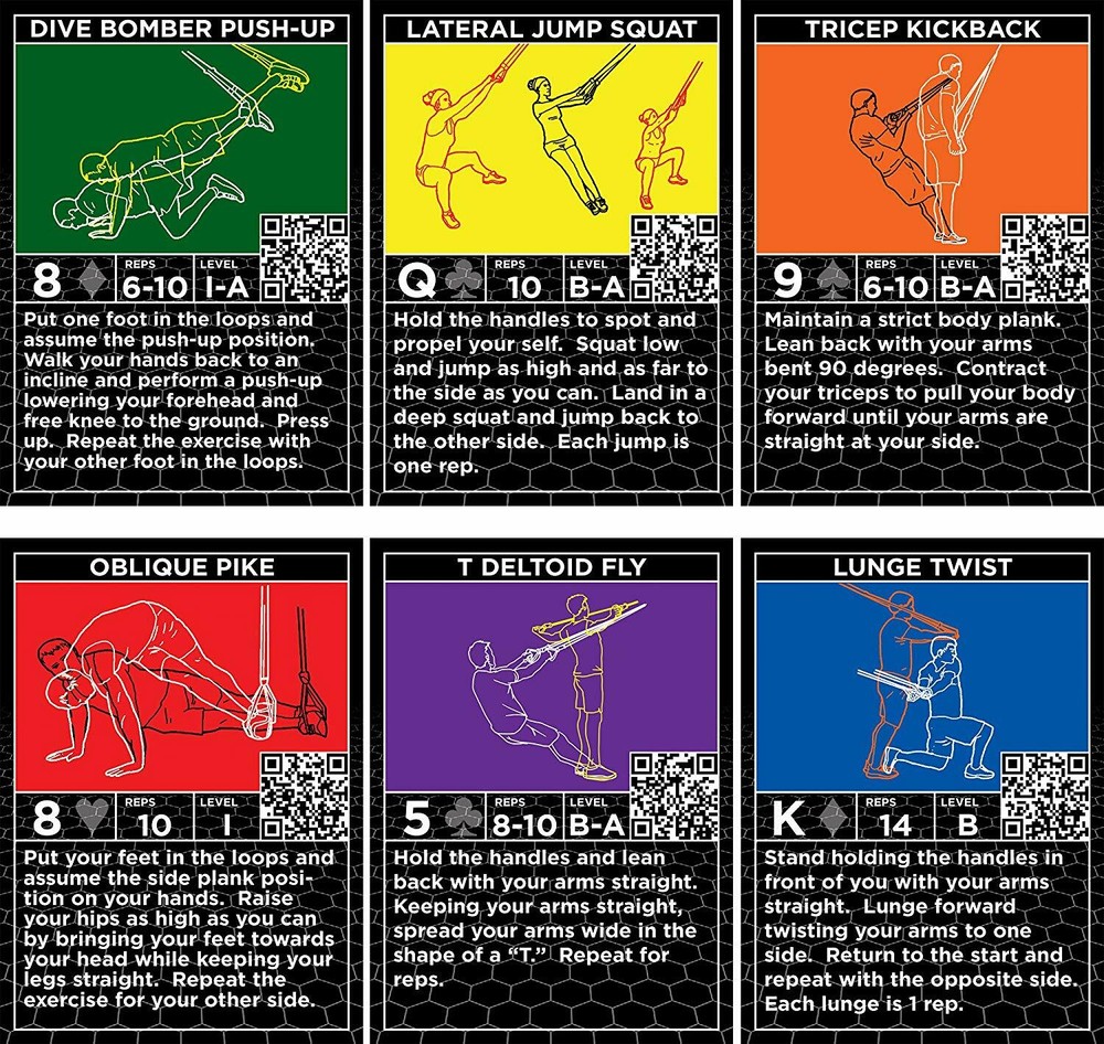 STACK 52 Suspension Exercise Workout Card Game Home Fitness Training Program