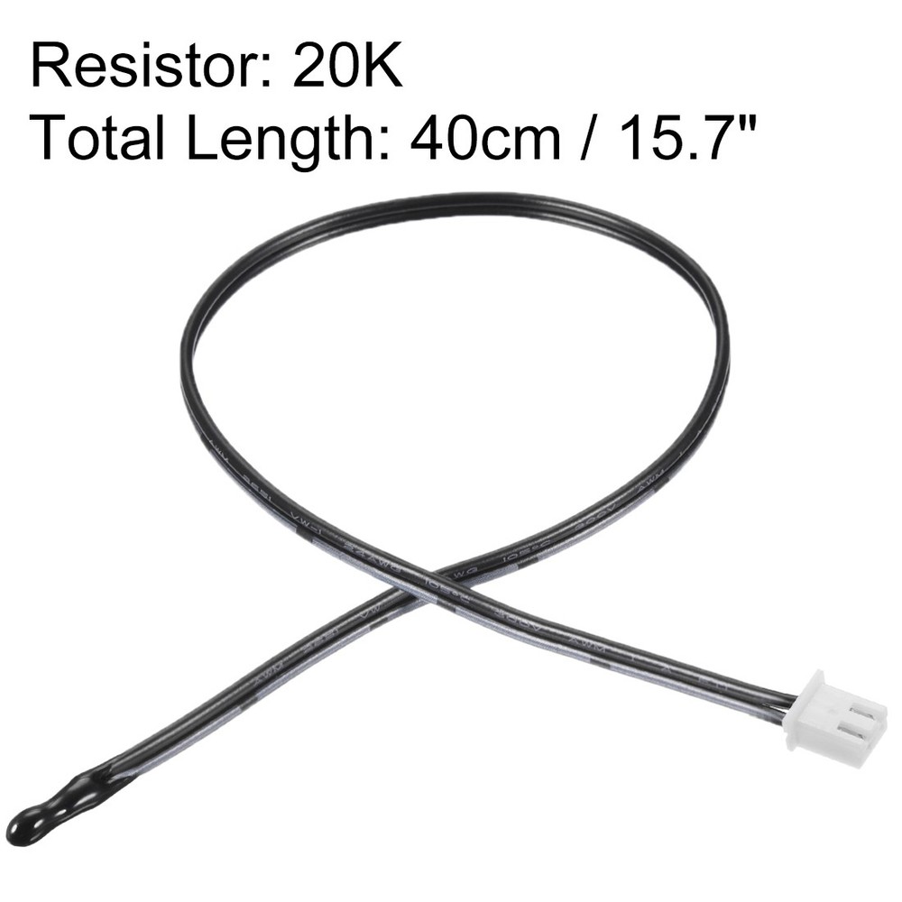 5 Pcs 20K NTC Thermistor Probe 15.7 Inch Epoxy Sensitive Temperature Temp Sensor