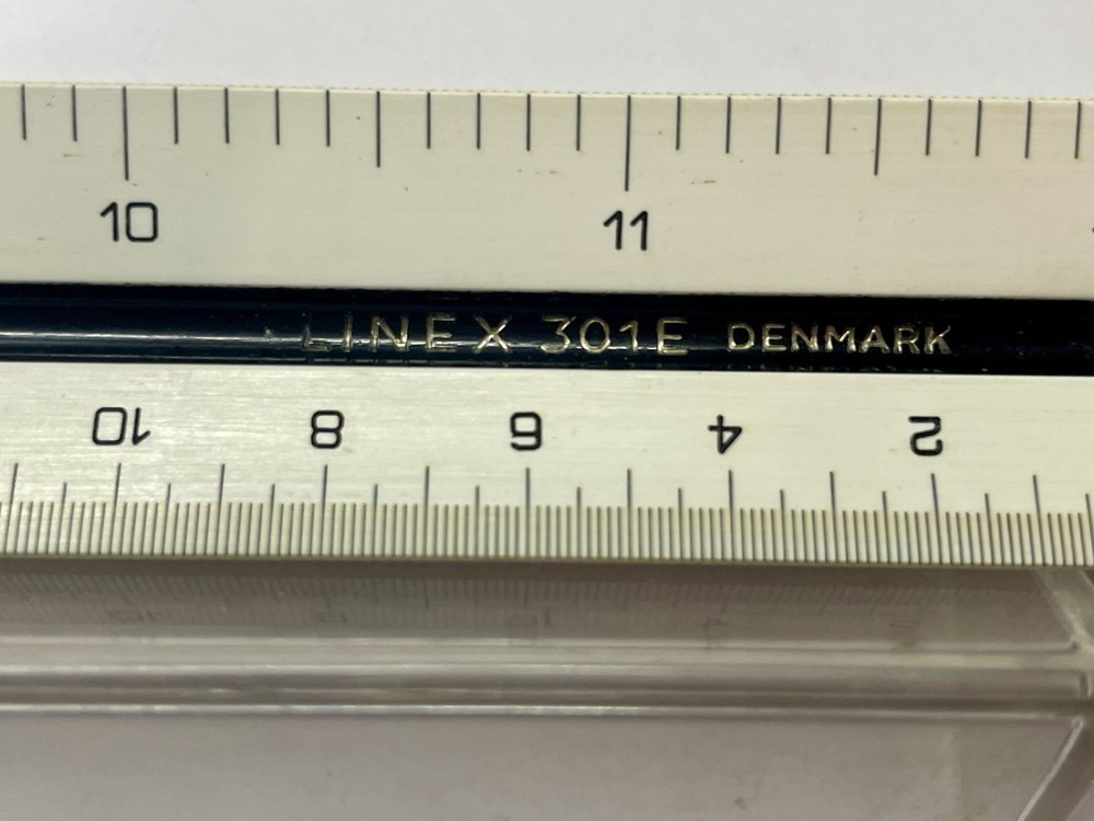 LINEX 301E TRIANGLE RULER IN CASE DENMARK ARCHITECT DRAFTING SURVEYING