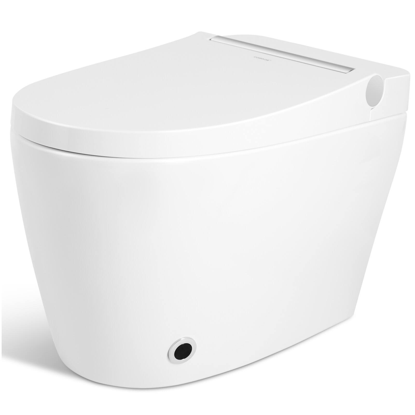 New Electronic Smart One Piece Toilet Heat Auto Flush Foot Sensor w/ Night Light