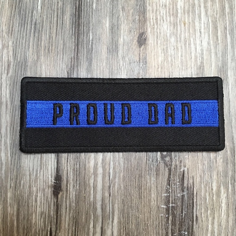Thin Blue Line Proud Dad Patch, Law Enforcement