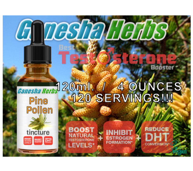 PINE POLLEN TINCTURE MAXIMUM STRENGTH! BOOST TEST 4 ounces 120 servings!!!