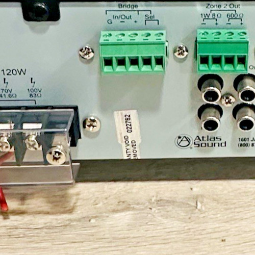 Atlas Sound AA120 120W 6 Input Amplifier-Its missing two knobs