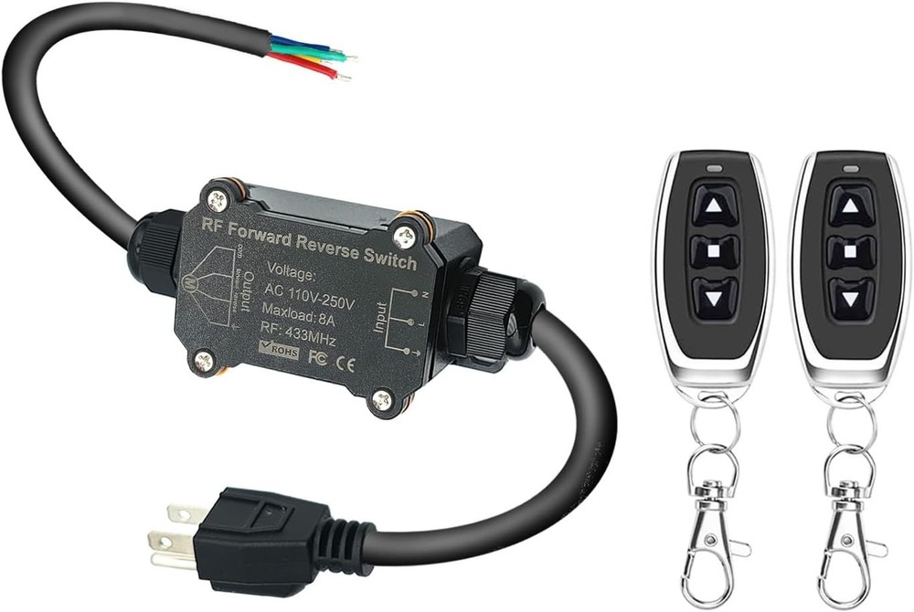 AC110V Forward and Reverse Remote Control Switch,Waterproof Wireless Switch w...