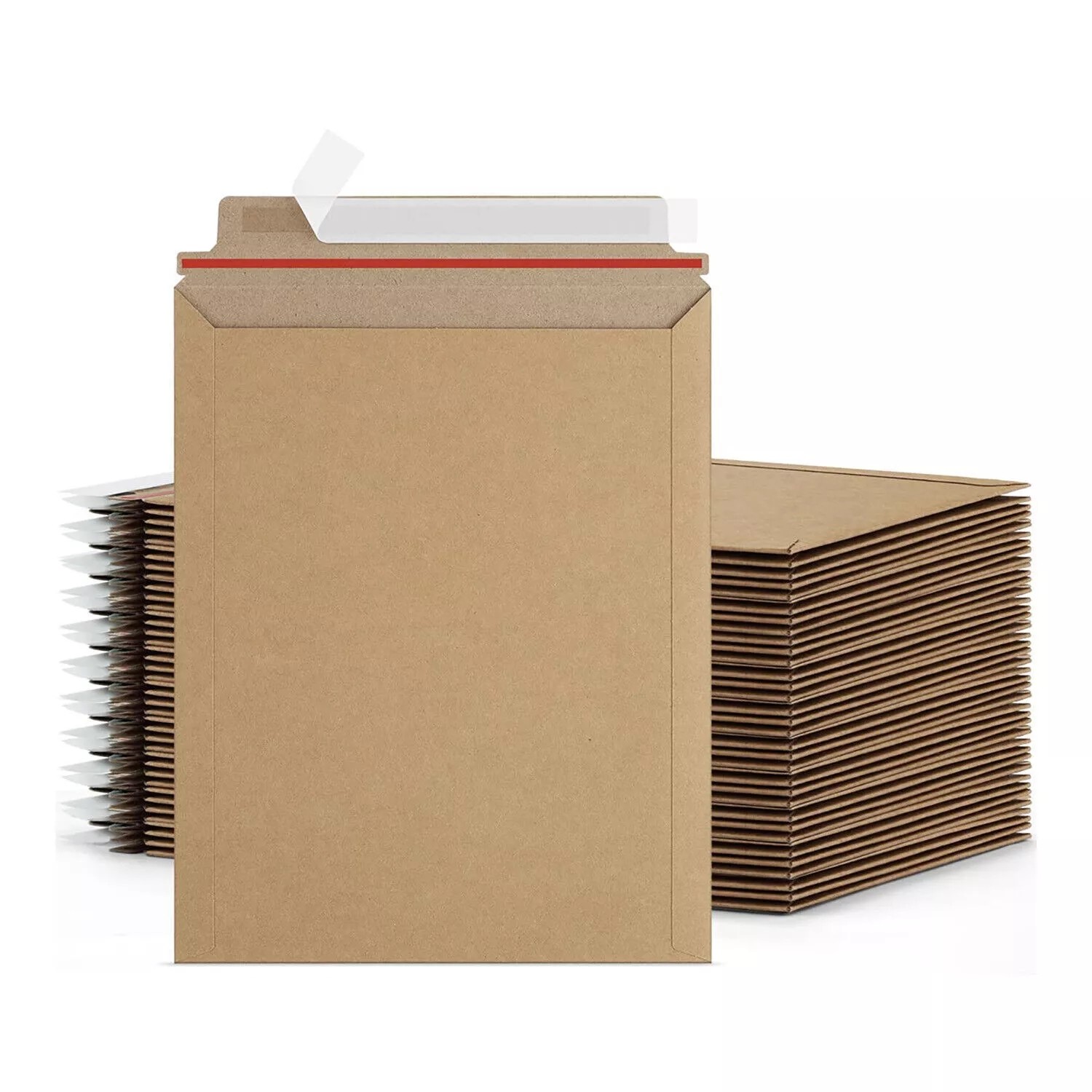 100-400 Kraft Rigid Photo Document Mailers Flat Cardboard Envelope 28 pt