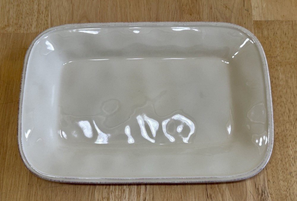 Rachael Ray Cucina Almond Cream Rectangular Serving Platter NEW