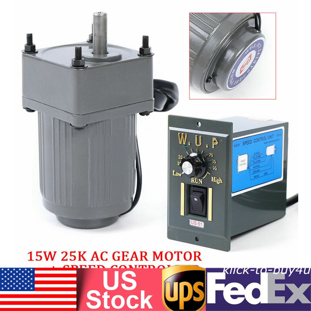 110V 15W 25K gear motor electric variable speed Reduction controller Reversible