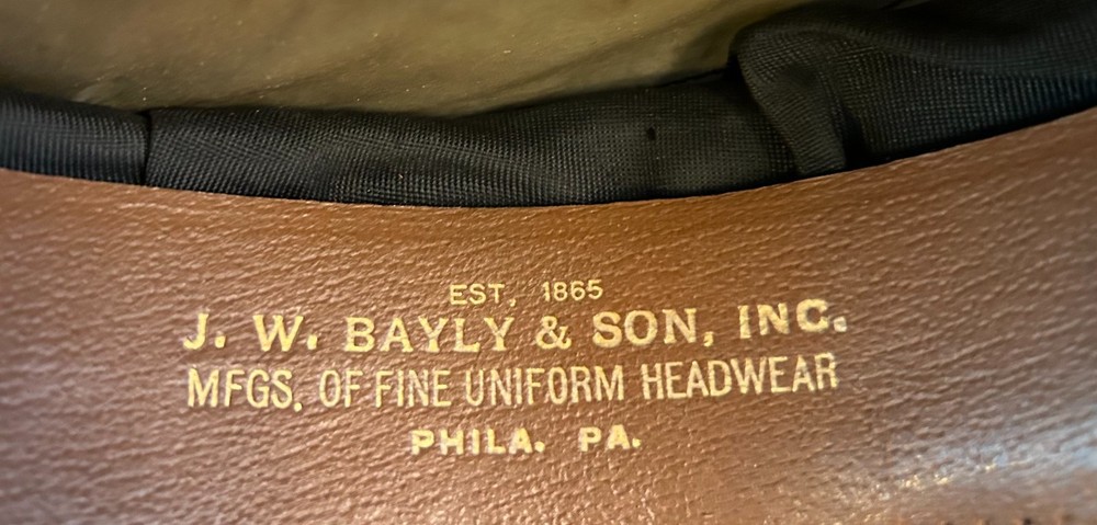 Brown Military Academy Visor Cap.