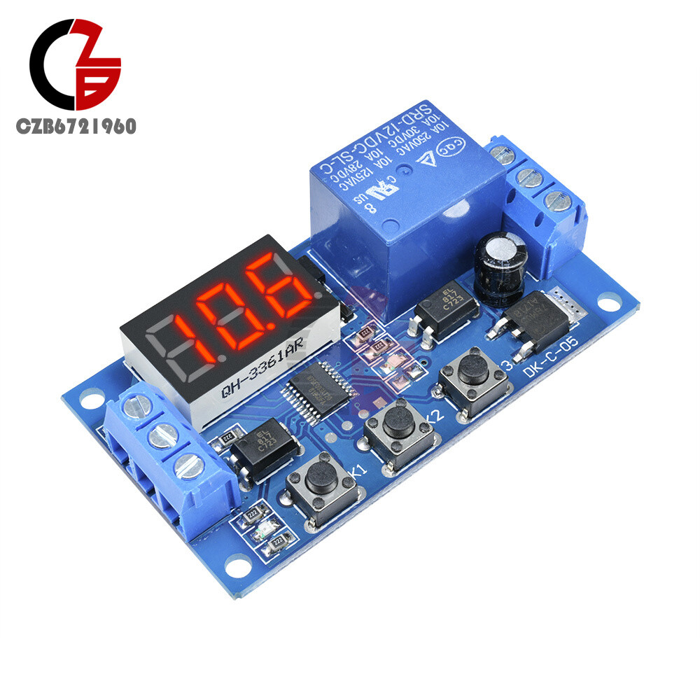 DDC-331 Digital DC12V LED Display Delay Time Timer Relay Module Control Switch