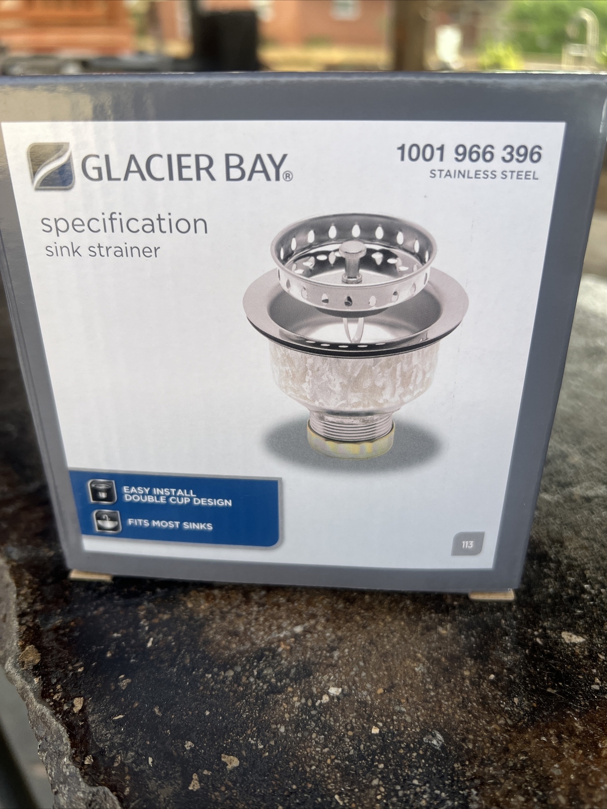 Glacier Bay 1001 966 396 Specification Sink Strainer - Stainless Steel - NEW -