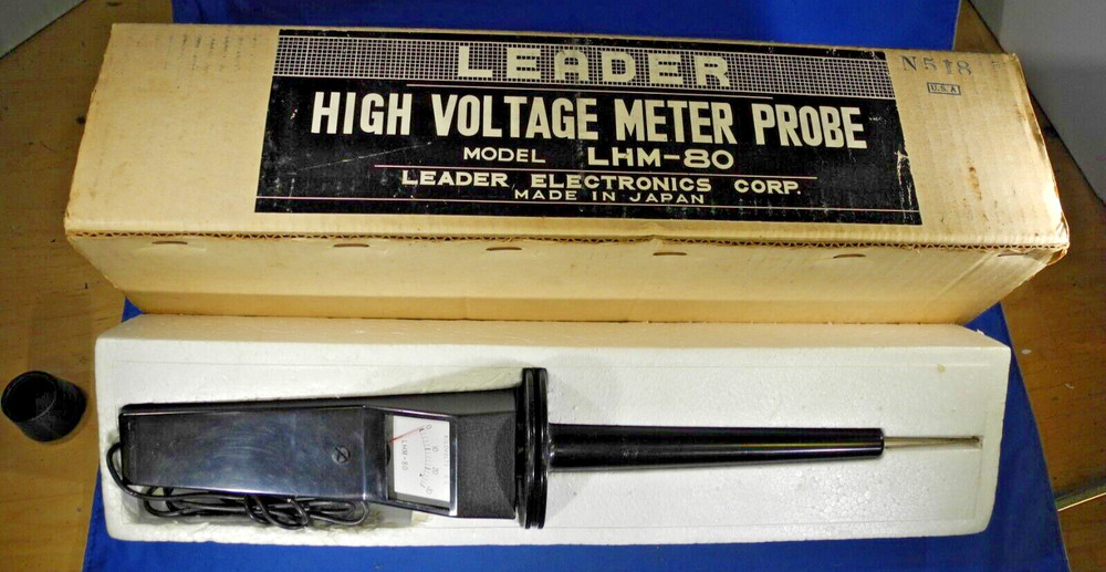 Leader LHM-80 High Voltage Meter Probe In Box!
