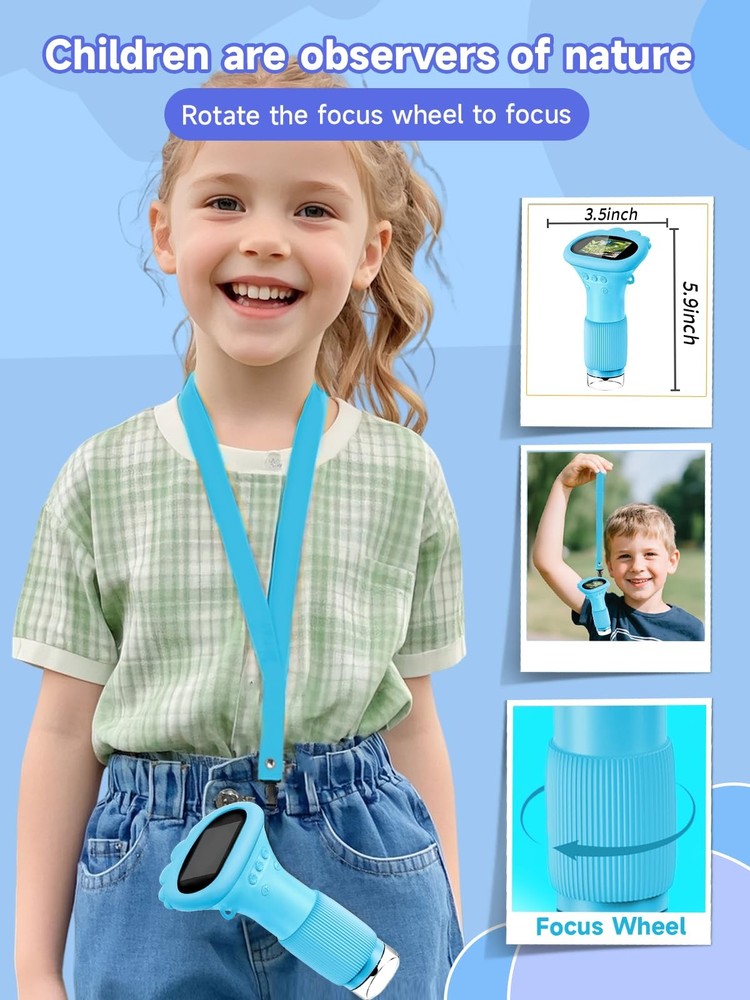Acoath Microscope for Kids, 1000X Handheld Digital Miniscope with 2.0" Screen...