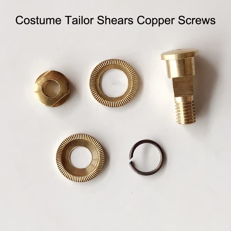 TorSor 3 Pack Tailor Scissors Pivot Bolt and Nut Replacement Central Copper