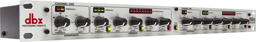 DBX 266XS 2-Channel Compressor/Gate Rack Mount Pro Audio Dynamics Processing New