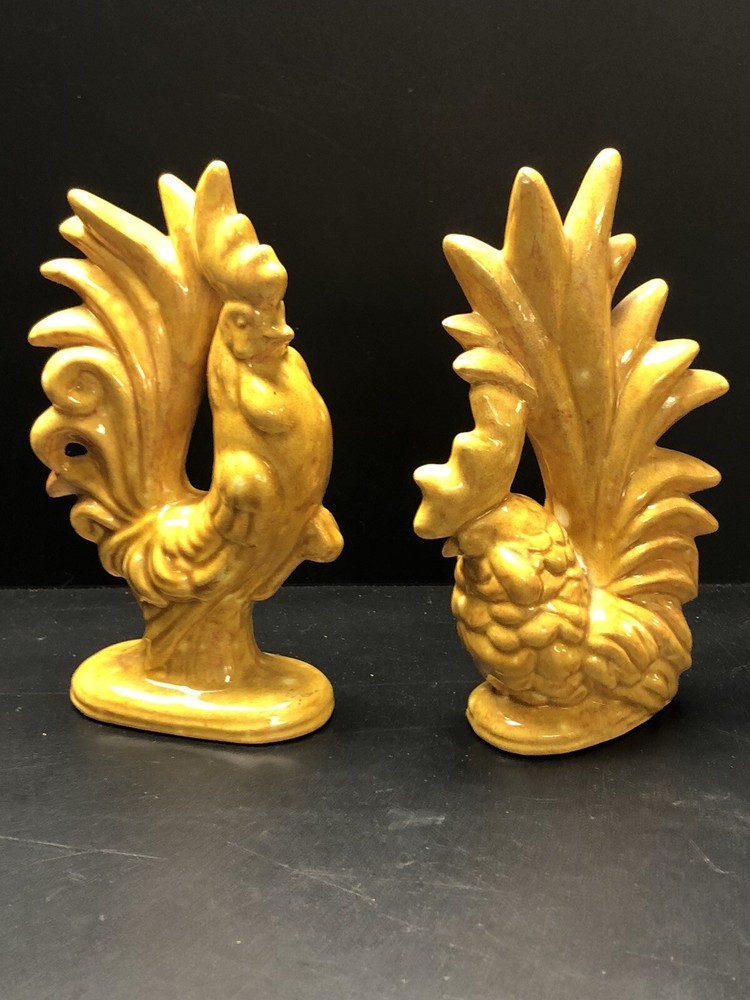 Ceramic Rooster Hen Statue Figurine
