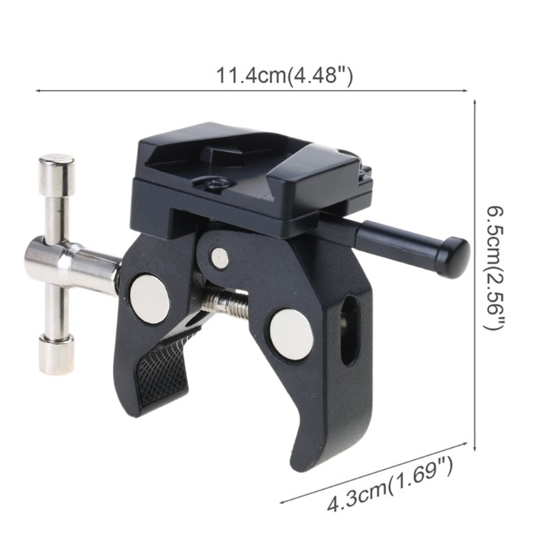 Professional V Bracket with Metal Handle Claw Clamp for Camera Support
