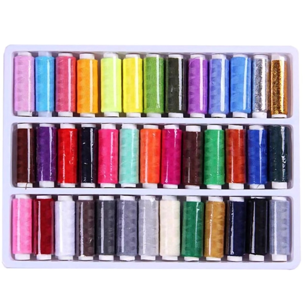 New 39Pcs Colored Sewing Thread Set Mixed Colors Sewing Thread For Home Use