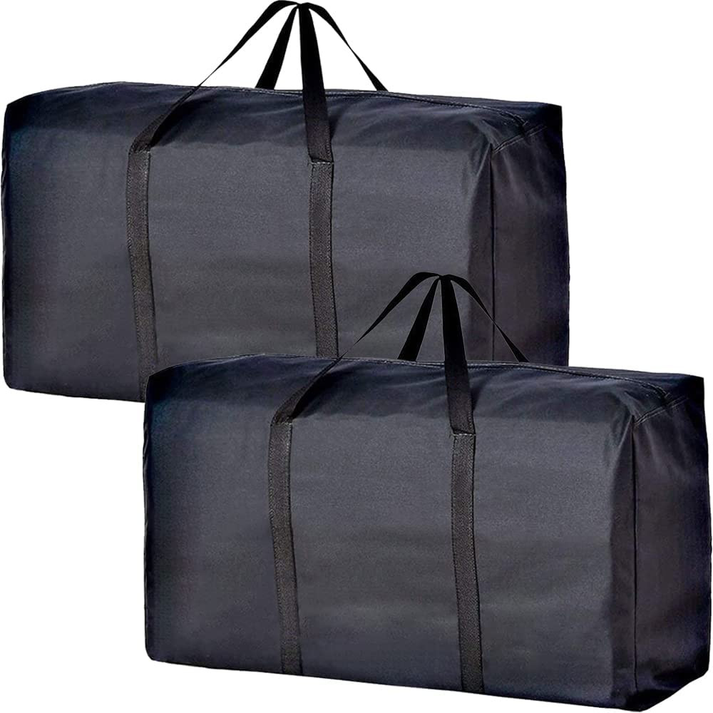 2 Extra Large Moving Bags with Strong Zippers & Carrying Handles Storage Bags
