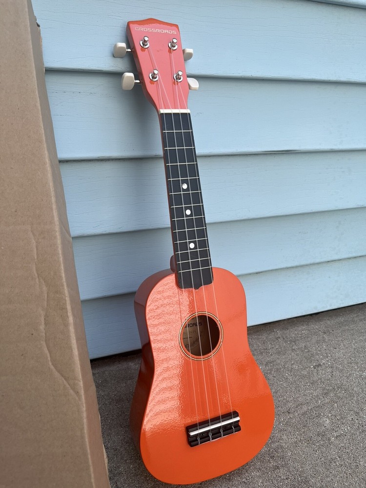 Crossroads Ukulele Orange Mini Guitar Instrument Stringed Adjustable Knob