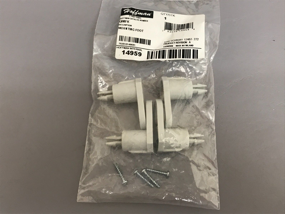 NVENT QIMFK Qline I Mounting Bracket Kit Light Gray Polycarbonate HOFFMAN 4 Pack