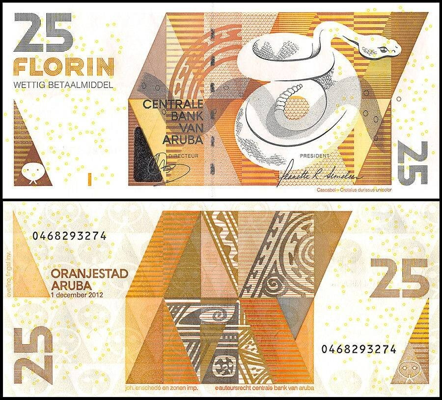 Aruba 25 Florin 2012 P17c UNC