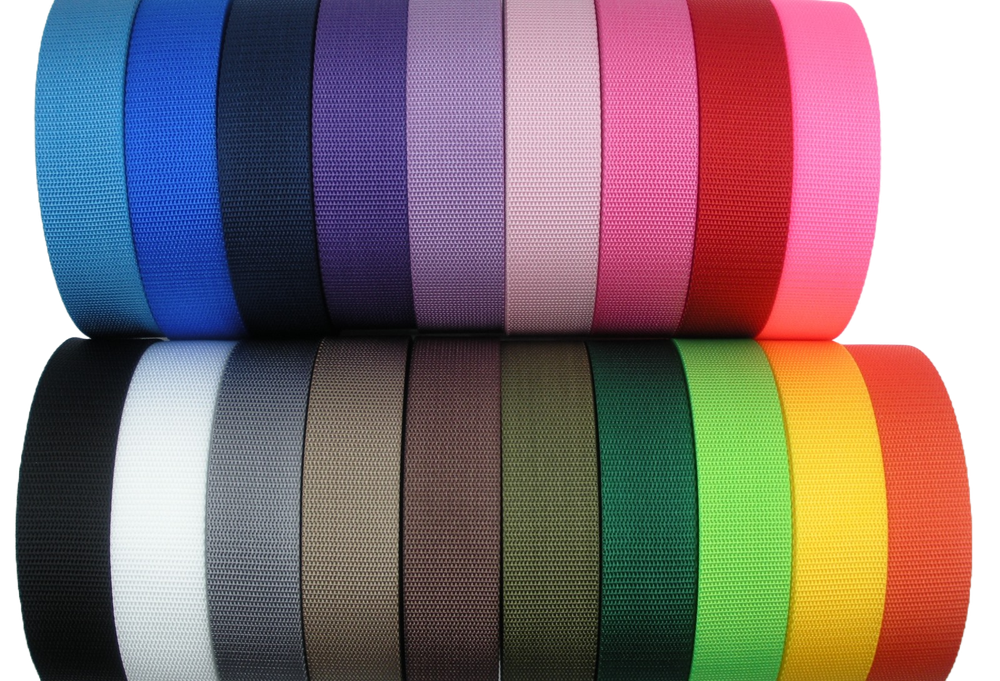 Light Weight Nylon Webbing ASSORTMENT 5 width choice 1 yard each 19 colors