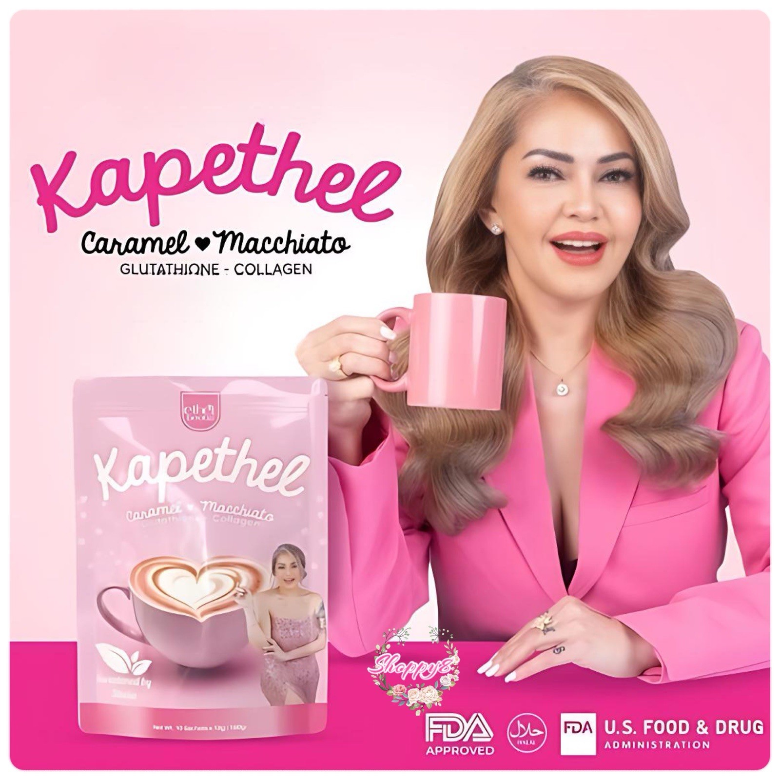 KAPETHEL COFFEE CARAMEL MACCHIATO GLUTATHIONE-COLLAGEN (10 SACHET)