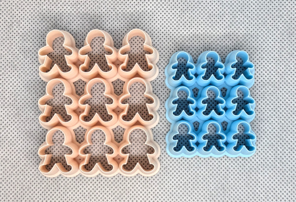 Gingerbread Man Clay Cutter Shape Set ~ Holiday Polymer Crafting Tool ~ Multi 9