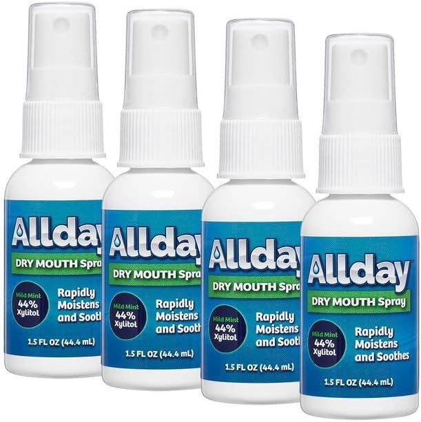 Xylitol Dry Mouth Spray - Maximum Strength, 4-Pack