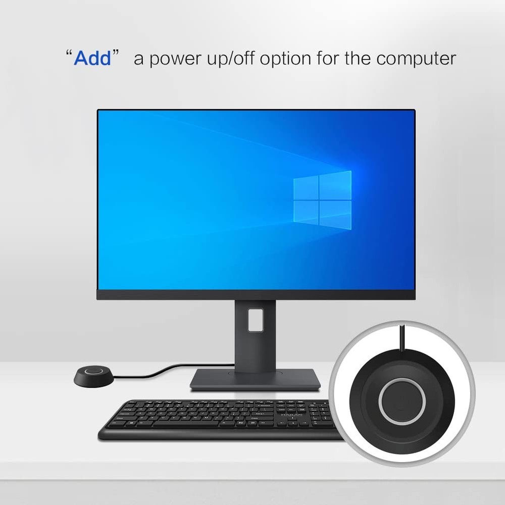 DKE PC Power Button Desktop Computer Case Switch On Off HDD black