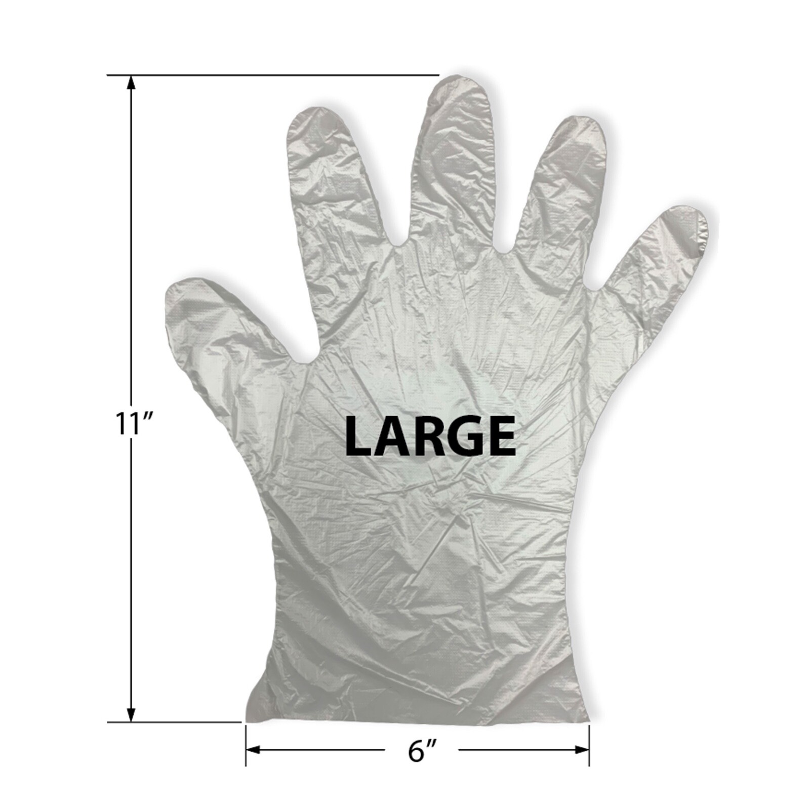 Poly Gloves - Large - Single Use - 10,000 Gloves/Case - Food Grade Safe