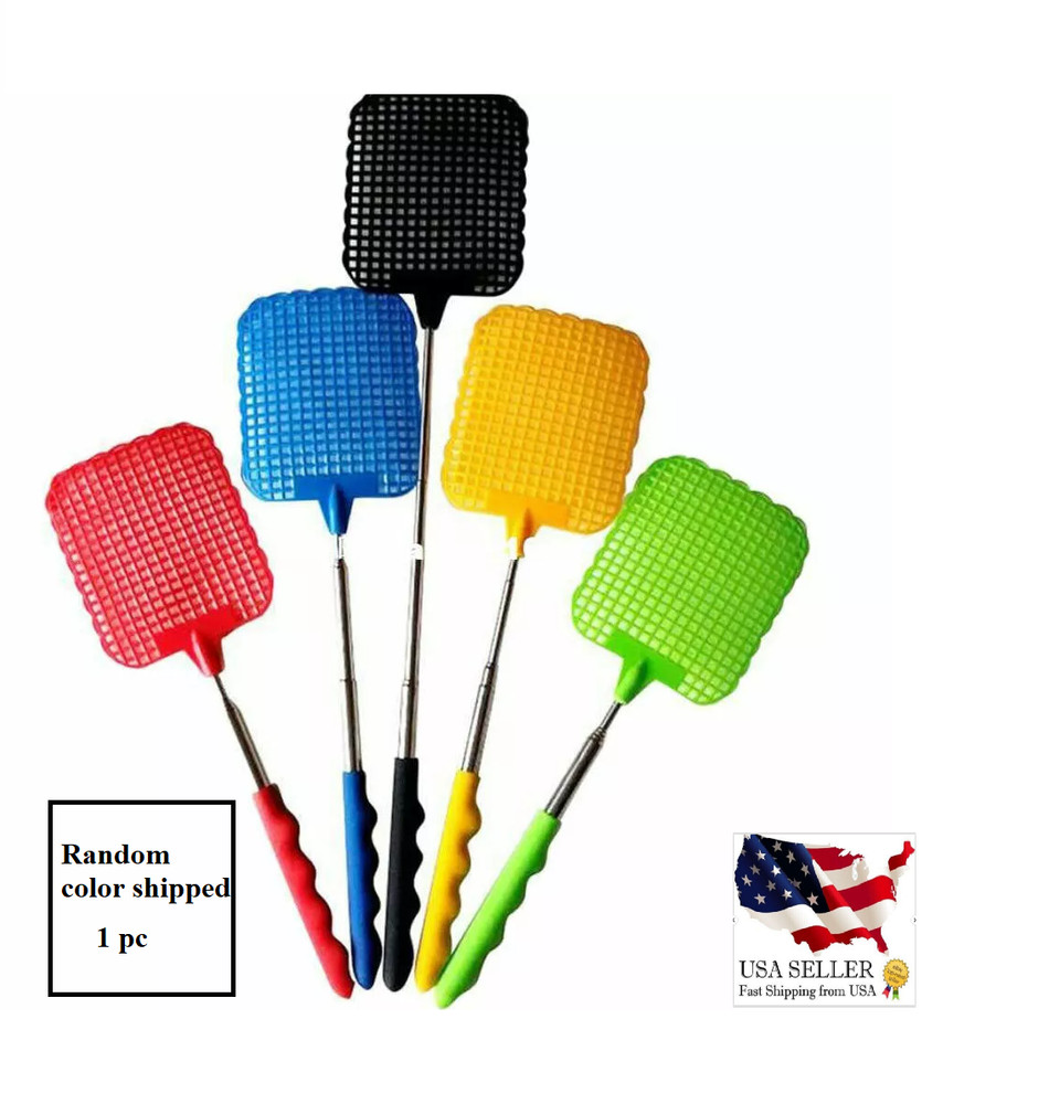 1  Extendable Fly Swatter Telescopic Long Reach Bug MOSQUITO Killer