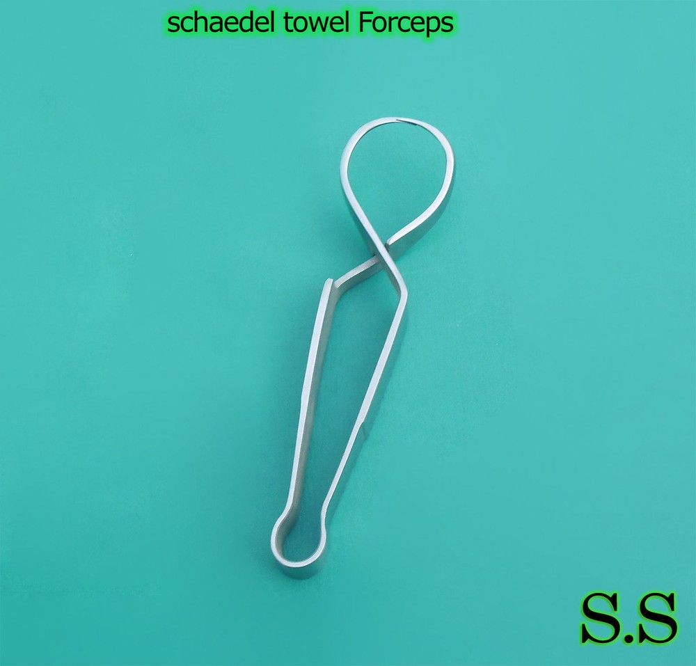 5 Schaedel Towel Forceps 9 CM Surgical Veterinary Instruments