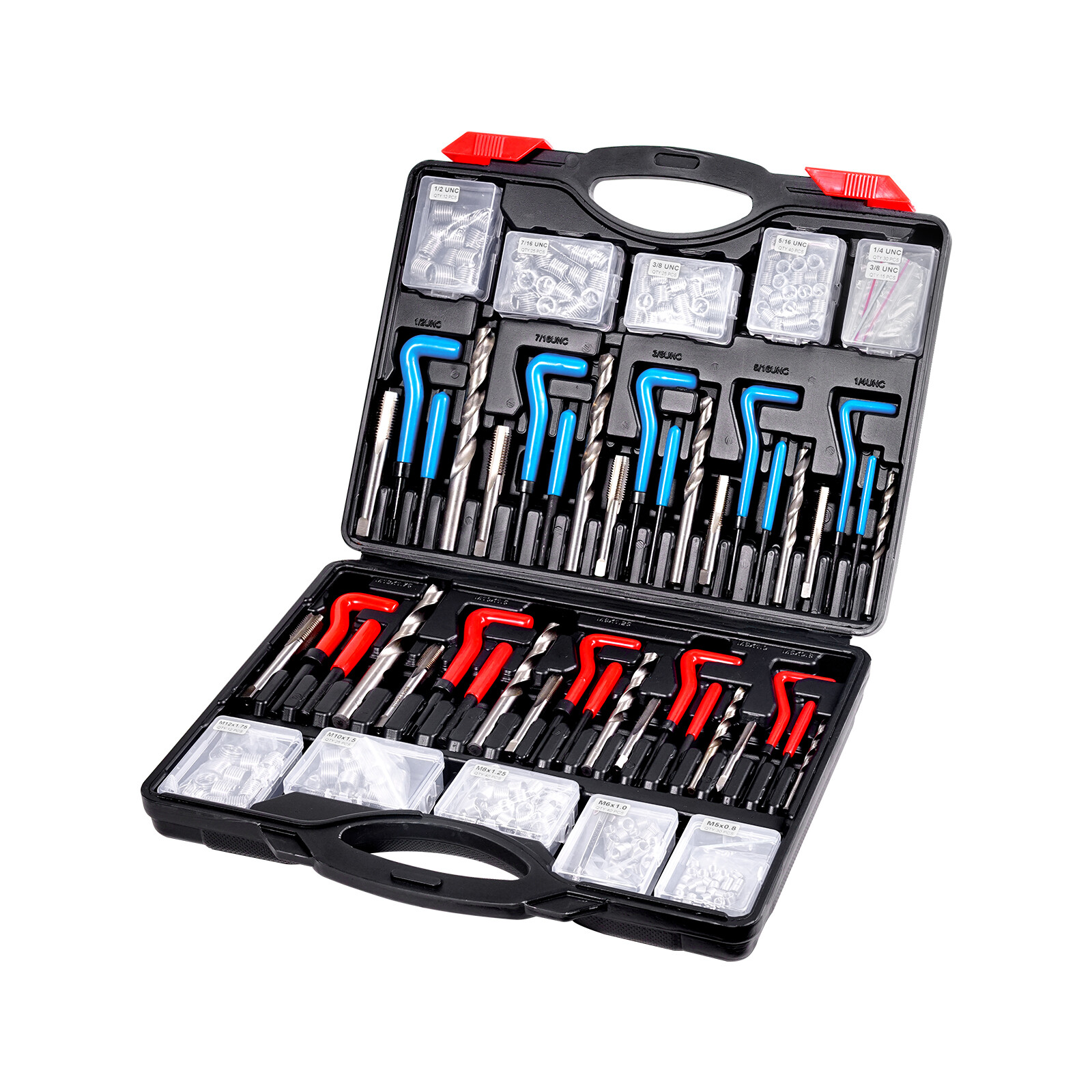 VEVOR Helicoil Thread Repair Kit 338-Piece SAE and Metric Rethreading Tool Kit
