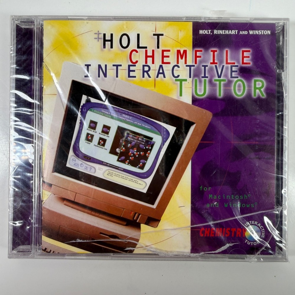 Holt Chemfile Interactive Tutor Chemistry Software Macintosh Windows CD-ROM NEW