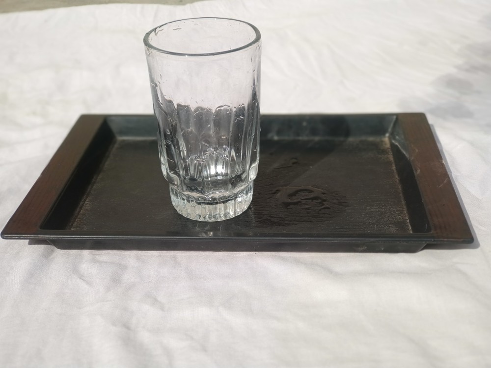 Rectangular Plastic Serving Tray – Wood Style Design – Multi Purpose